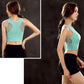 Purple Breathable Sports Bras Women Hollow Out Padded Sports Bra Top Gym Running Fitness Yoga Tops