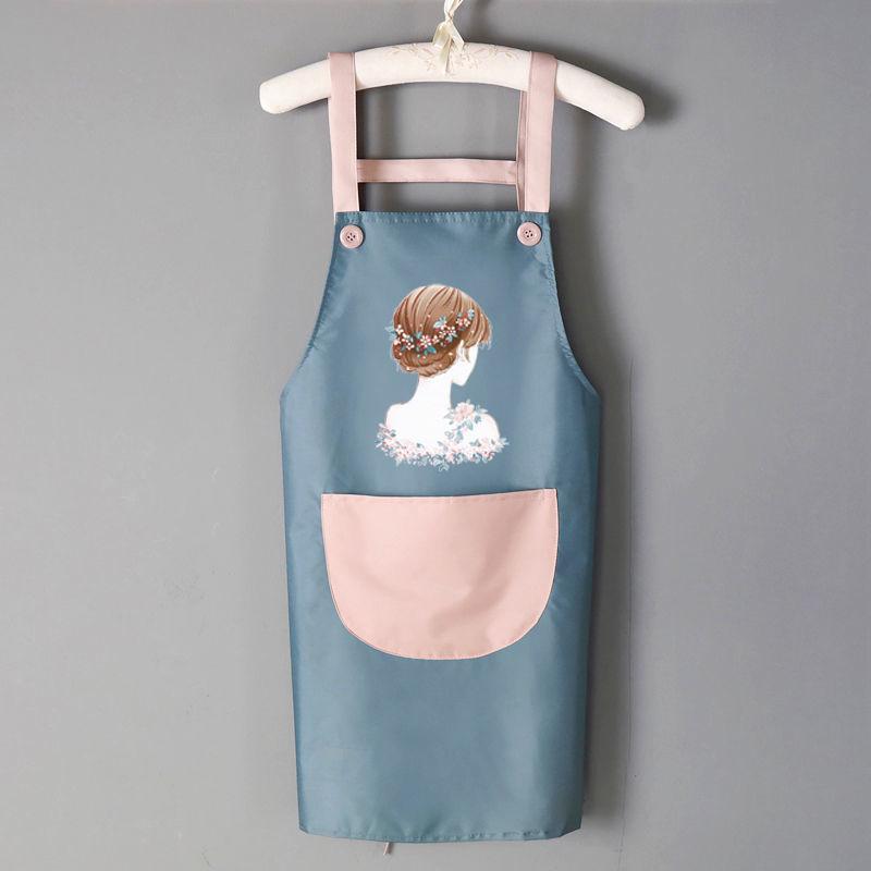 Strap Apron Household Kitchen Waterproof and Oil-proof Anti-fouling Men and Women Housework Waist Overalls Work Overalls