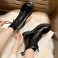 Martin Boots Women British Style Autumn and Winter Black Single Boots Wild Thick-soled Motorcycle Short Boots Women