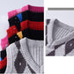 Knitted Baby Vest Children's Checker Printed Vest Boys Knitted V-neck Vest Fall/ Winter Outwear