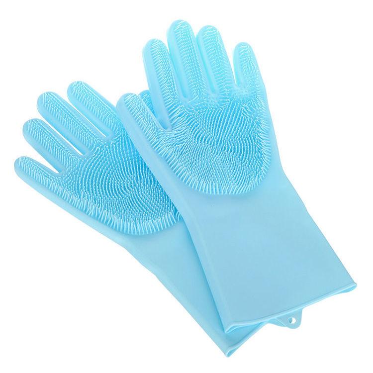 Pet Dogs and Cats Bathing Massage Gloves Dogs Use Finger Silicone Gloves To Scrub Bathtub Cleaning Pet Supplies