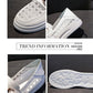Women's Casual Flat White Shoes All-match Thin Section Breathable Loafers Women's Hollow Leather Shoes Comfortable and Breathable