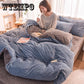 Flange Four-piece Set of Warm Plus Velvet Bed Set Down Shirt Set Comfortable Suit Winter Warm Plush Down Cover