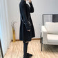 Autumn and Winter Mid-length Casual Sweater Half High Neck Thick Pullover Blouse Knitted Loose Women Sweater Dress