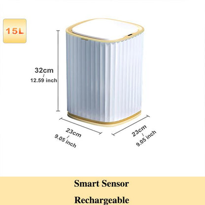 Intelligent Sensor Trash Can Kitchen Bathroom Toilet Trash Can Large-capacity Automatic Sensor Waterproof Trash Can with Lid 15L