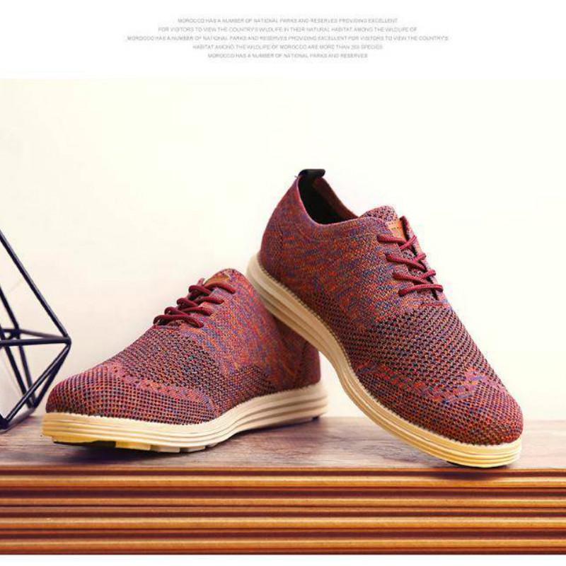 New Men Casual Shoes Men Business Formal Brogue Weave Carved Oxfords Wedding Dress Breathable Shoes