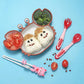 Sub-grid Silicone Sucker Tableware for Baby Cartoon Crab Anti-fall Dinner Plate Infant Kids Supplementary Food Bowl Soft Dishes