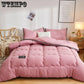 Winter Quilt Solid Color Thickened Washed Quilt Core Three-dimensional Warm Winter Quilt Quilt Double Bedding Bed Linings