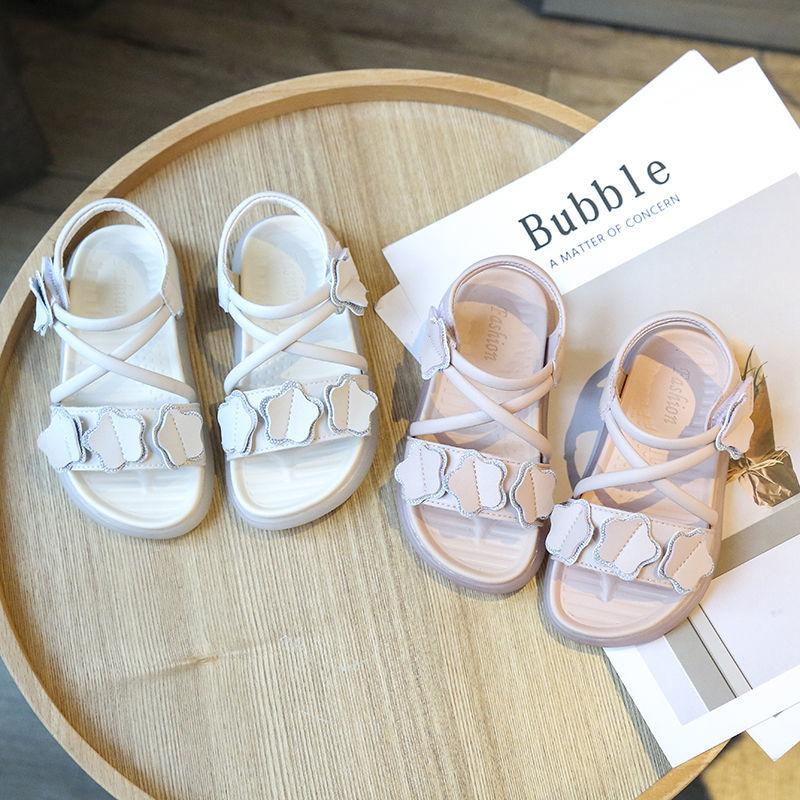 Children's Sandals Girls' Princess Shoes Soft-soled Roman Shoes Girls 1-6 Years Old Children's Flat-bottomed Breathable Lightweight Sandals