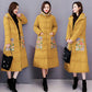 Women's Down Padded Jacket Mid-length Winter Warmth Thick Padded Coat Was Thin Over The Knee Coat