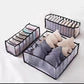 3 Pieces Storage Box, Multipurpose Household Storage Box Commodity Shelf for Underwear Socks, White/Gray