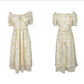 Comfortable and Gentle Floral Long Skirt French High Waist Slim Dress Women's Summer Style