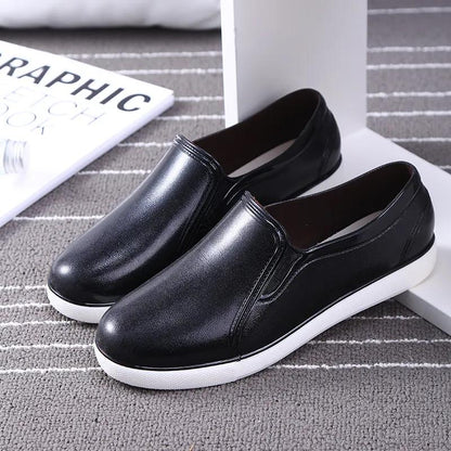 Casual Rubber Shoes Women's Shallow Mouth Low-top Rain Boots Short Tube Non-slip Waterproof Wear-resistant Women's Work Shoes Kitchen
