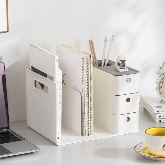 Desktop Shelf Bookshelf Company Office Folder Finishing Storage Rack Simple Student Storage Office Clerk