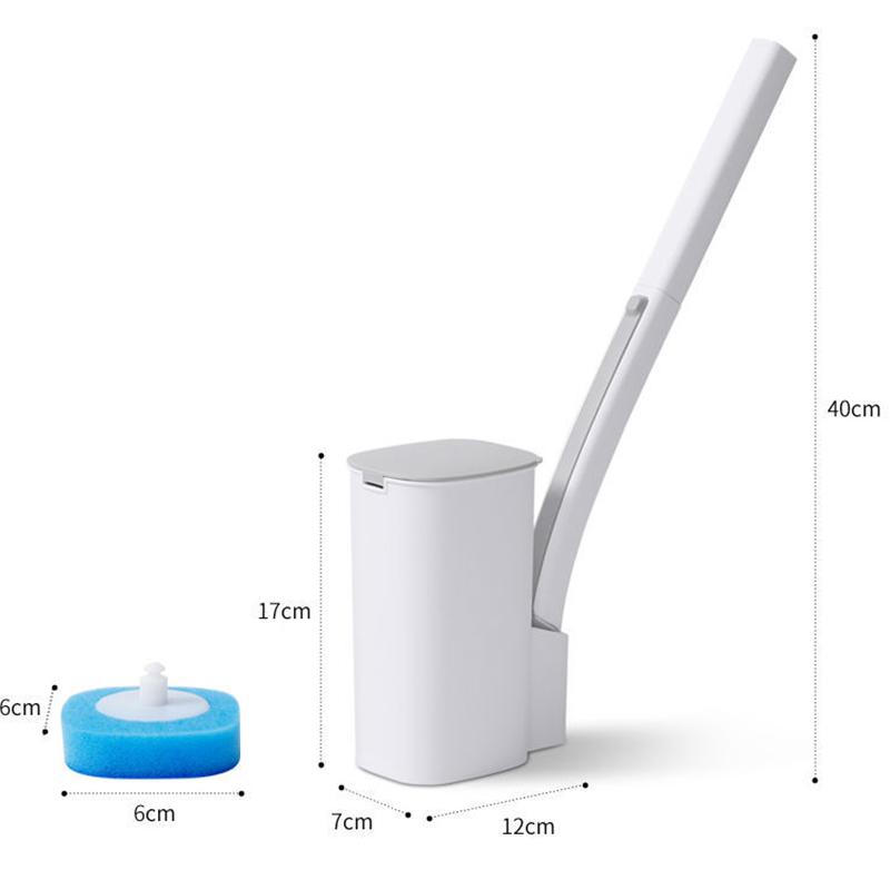Replaceable Toilet Brush with Base Long Handle Disposable Cleaning Brush Brush Household Disposable Toilet Cleaning Brush