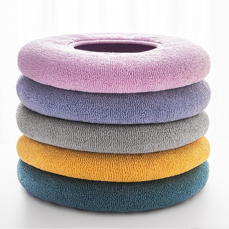 Warm Toilet Seat Cover Universal Toilet Seat Cushion Washable Pink Cute Toilet Seat Mat with Handle Bathroom Lavatory Cover Elongated Elastic Pad