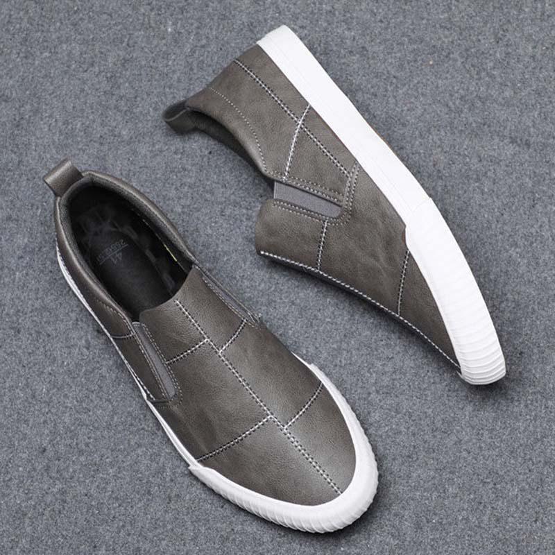 Plus Size 38-44 Summer Men Leather Sneakers Comfortable Deodorant Running Basketball Shoes Breathable Shockproof Non-slip Black Shoes