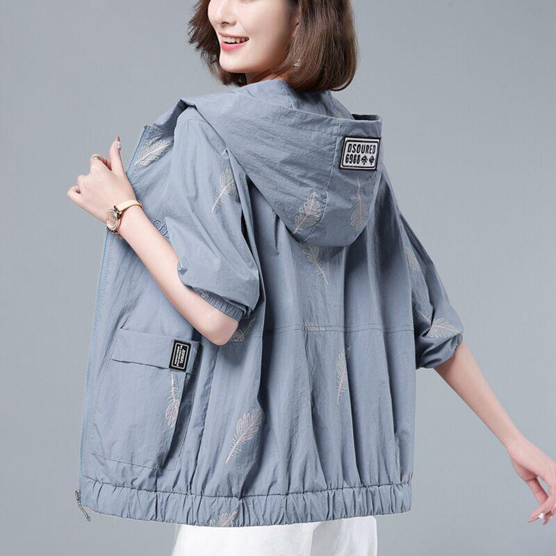 Spring Autumn Large Size 3XL Hooded Windbreaker Coats Women's Trench Coat 2021 New Thin Female Coat Casual Outerwear