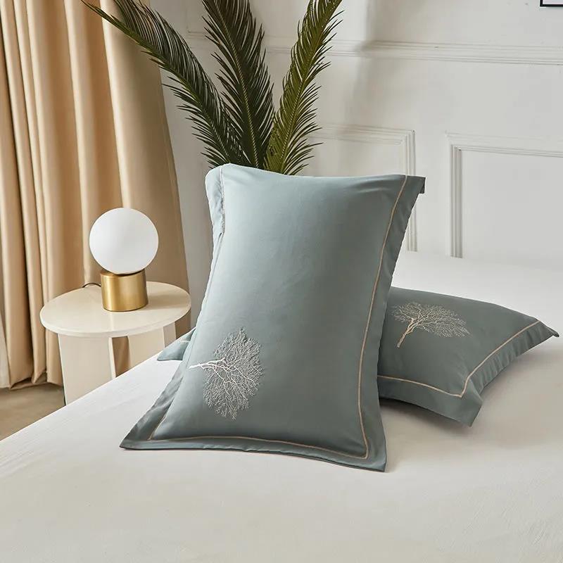 Pillowcase Brushed Simple Thickened Soft Pillowcase 48x74 Pillowcase Pair Set
