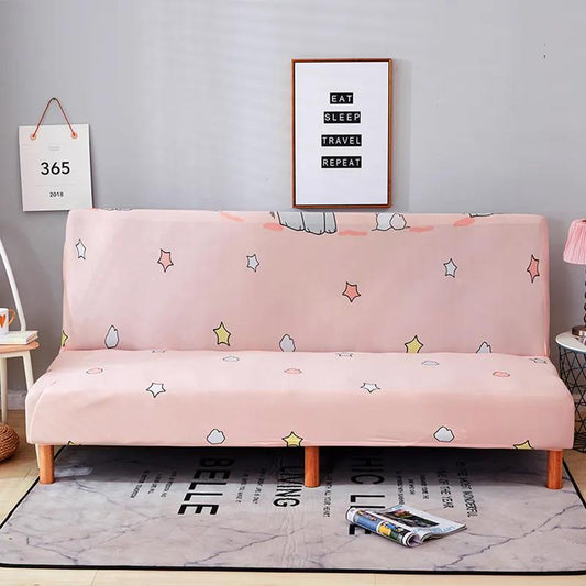Universal Full Cover Sofa Bed Cover Simple Folding Armrestless Elastic Sofa Cover Fabric All-inclusive Universal Cover