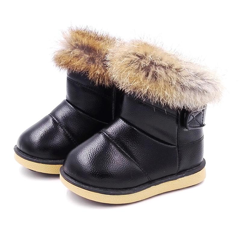 Muxika Winter Baby Girl Cute Waterproof Warm Martin Boot Leather Shoes Outwear