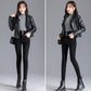 High-waisted Jeans Women's Winter Slim Slimming Black Tight-fitting Plus Velvet Padded Pants Women's Warm Cotton Trousers
