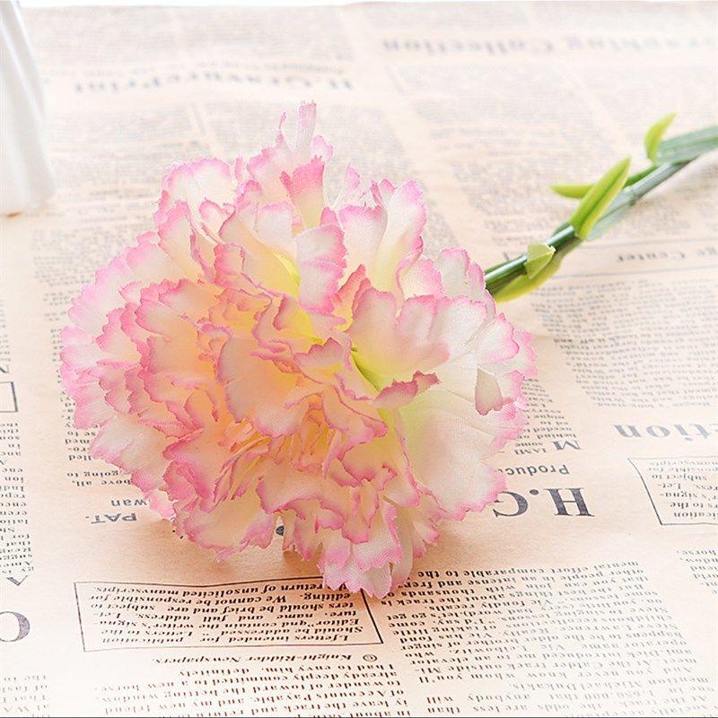 Carnation Simulation Bouquet Fake Flower Silk Flower Living Room Decoration Dining Table Decoration Plastic Flower Holiday Gift
