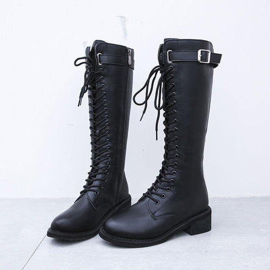 Mid boots women autumn and winter Martin boots women flat boots boots fashion slim boots