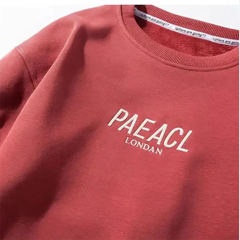 Plus Velvet Thickened Round Neck Sweater Men's Loose Youth Youth Autumn Warm Bottoming Sweatshirts