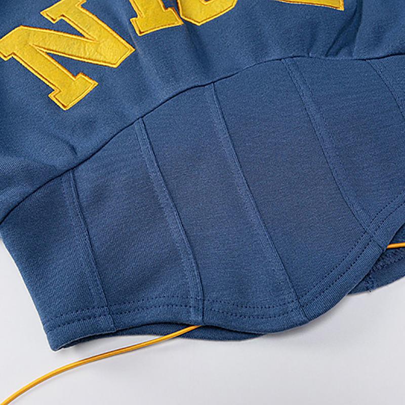 Sweatshirts Women Hoodies Cropped Fashion Bodycon Waistline Loose Pullover Hooded Short Sweatshirts Letter Embroidery Autumn Winter Women Top Clothes