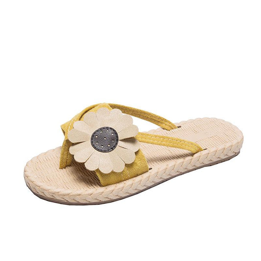 Flip-flop sandals female summer thick bottom wild fashion wear flat sandals and slippers