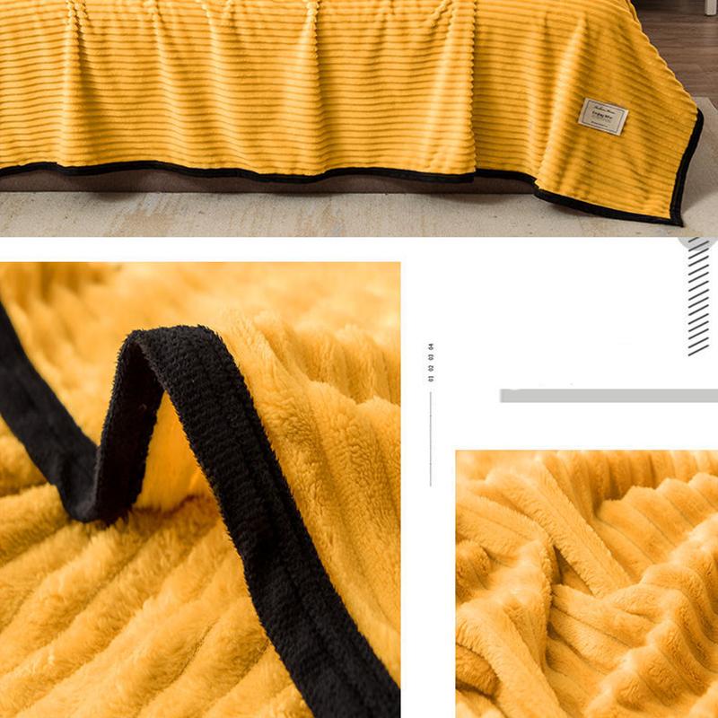 Winter Coral Fleece Blanket Plus Velvet Thick Double-sided Fleece Sheets Flannel Dormitory Single Bed Blanket