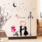 Sample custom new street lamp love bedroom living room removable decorative wall stickers