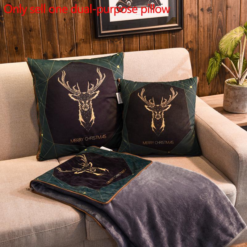 Winter Coral Velvet Pillow Dual-use Pillow Variable Quilt Home Sofa Pillow Car Warm Artifact