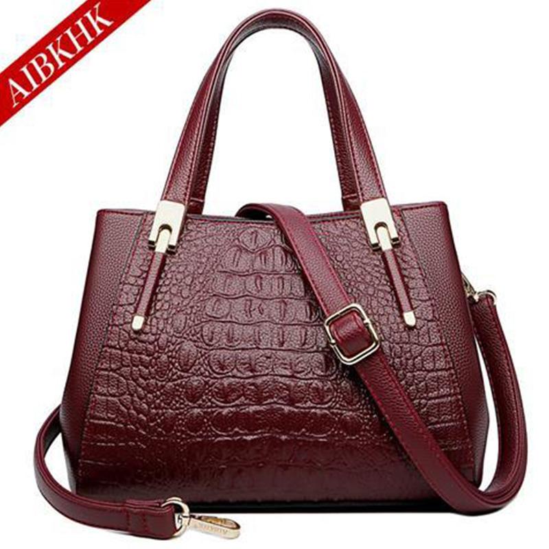 Bags Ladies Leather Handbags Middle-aged Mother Bag Handbags Pure Leather Cowhide Shoulder Messenger Bag