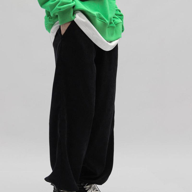 Corduroy Casual Pants Women's Spring and Autumn Retro Loose Ins Wild Student Straight Leggings Pants Tide