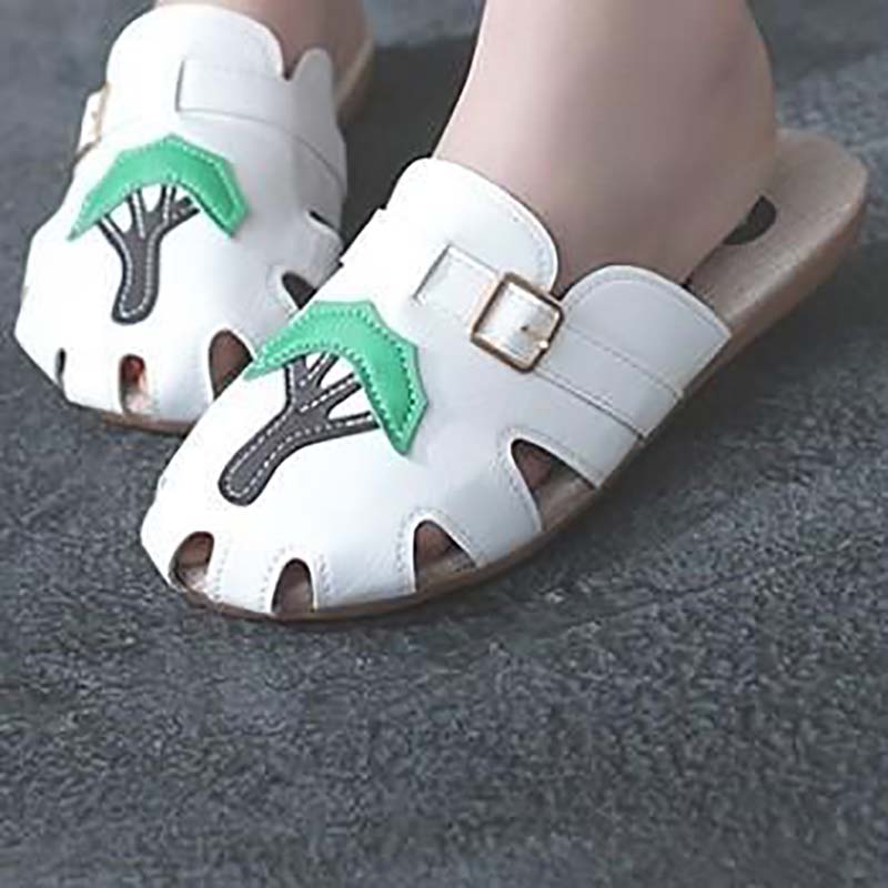 Flat Half Slippers Female Summer Korean Casual Versatile Hollow Sandals and Slippers Fashion Breathable Sandals