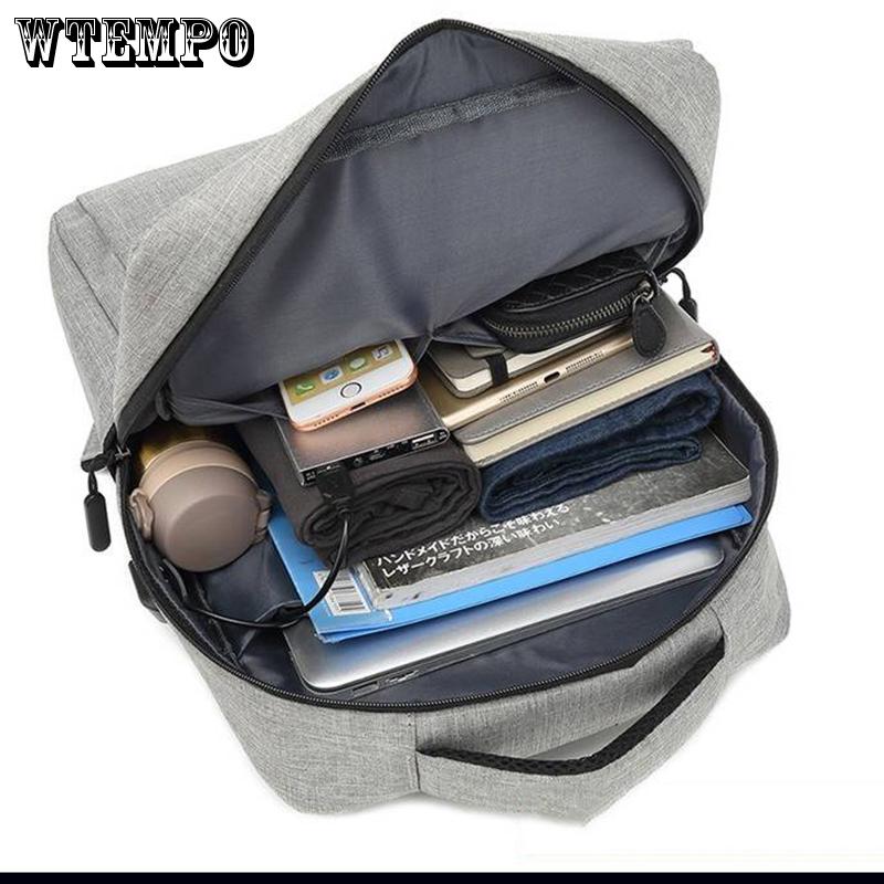 Fashion man laptop backpack usb charging bags large male business travel bag backpack