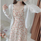 Floral Dress Ladies Suspenders Summer Loose Temperament Gentle Super Fairy Mid-length Dress Trendy