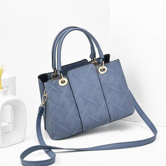 Luxury Top-Handle Bags Solid Color High Quality PU Leather Handbags for Women Bags Large Capacity Personality European Style Crossbody Bag