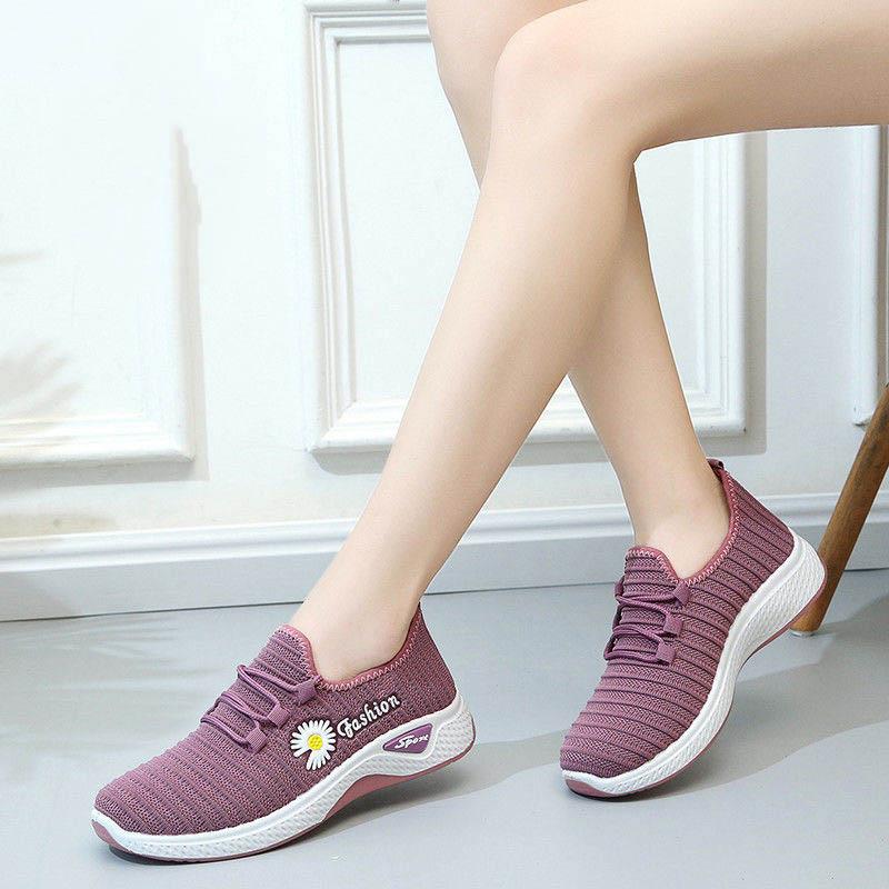 Spring Summer Single Shoes Non-slip Lightweight Soft-soled Cloth Shoes Women's Sports Casual Shoes Middle-aged
