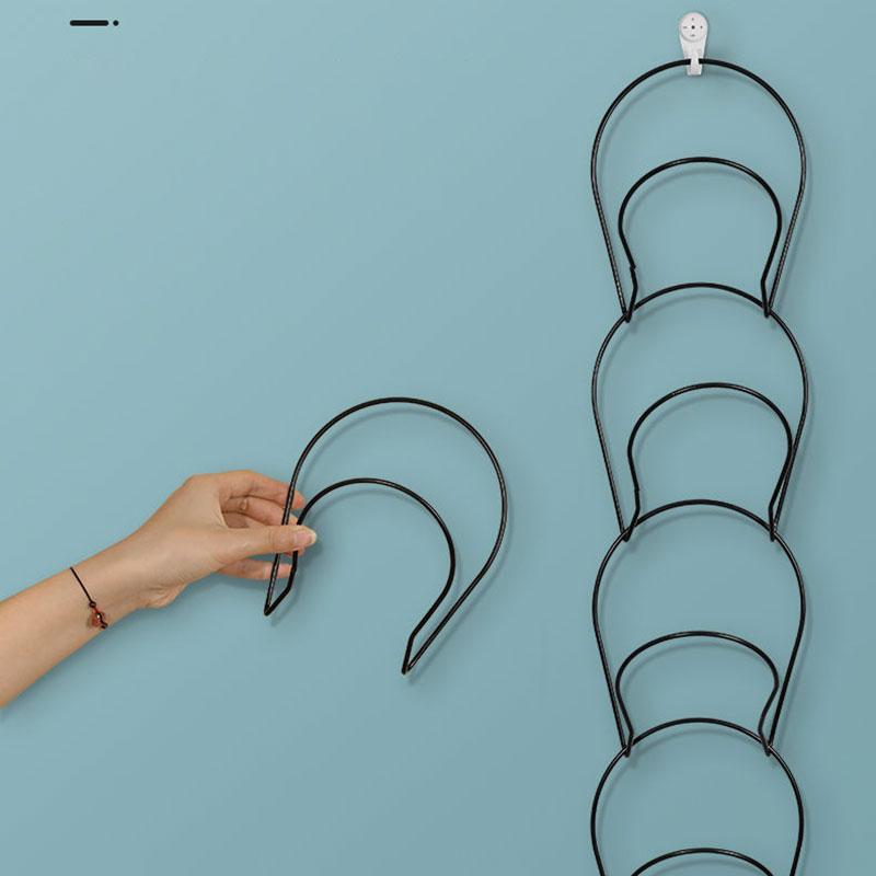 Hat Finishing Storage Shelf Creative Household Wall-mounted Door Behind The Coat and Hat Storage Artifact Dormitory Hook Rack Scarf Rack