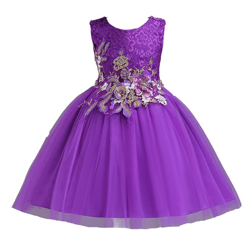 Girls Princess Dress Flower Girl Wedding Dress Children's Piano Performance Dress Net Gauze Tutu Dress