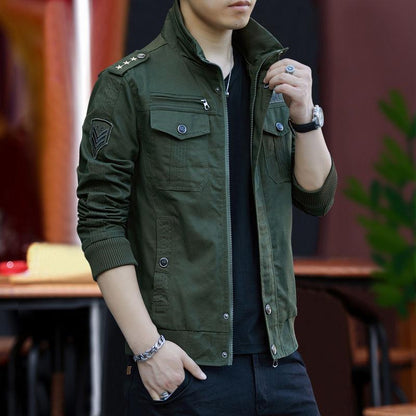 Autumn Men's Bomber Jackets Casual Male Outwear Windbreaker Stand Collar Jacket Mens Baseball Coats