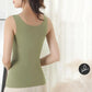 Undershirt Women Thermal Vest Tank Tops Women Winter Warm Lingerie Padded Crop Top Black Plus Size Singlet Strap Camis Sleep Bra