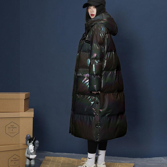Colorful Down Padded Jacket Women Mid-length Korean Style Padded Jacket Women