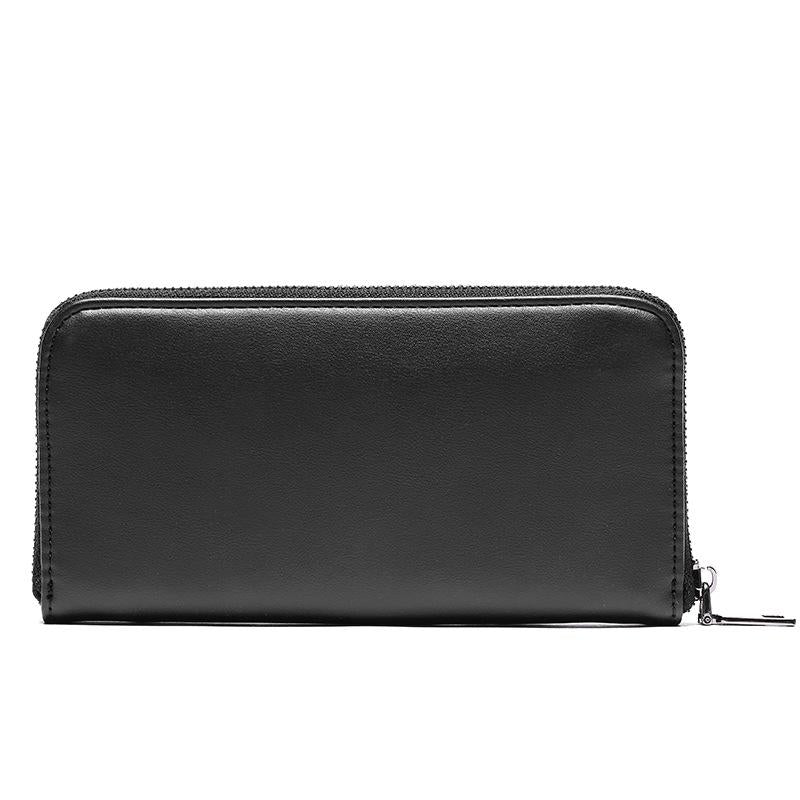 Long Wallet Men Women Anti-theft Leather Pentagram Mobile Phone Card Package Clutch Coin Bag