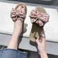 Slippers Women's Summer Bow Slippers All-match Non-slip Flat Bottom Beach Sandals