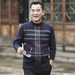 Autumn and Winter Round Neck Sweater Plus Velvet Warm Bottoming Shirt Round Neck Pullover Sweater Suitable for Middle-aged and Elderly Men