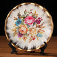 21cm Flower Bird Tree Deer Lacquer Porcelain Plate European Style Decoration Present Style Decoration